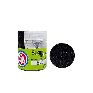 Glitter para Decoração Preto 5G - Sugar Art