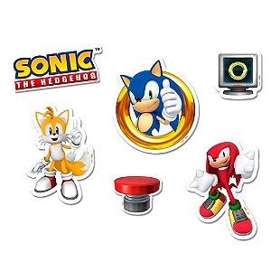 Mini Personagens Decorativo Sonic | 50 Unidades