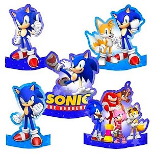 Decoração Mesa Sonic | 6 Unidades