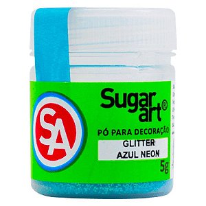 Glitter para Decoração 5G Neon Azul Sugar Art