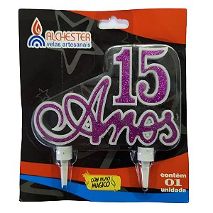 Vela Grande 15 Anos Rosa