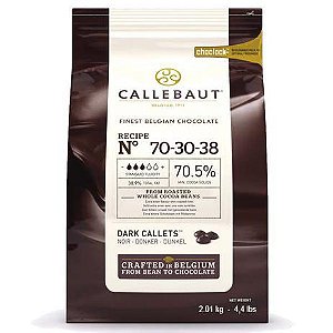 Chocolate Belga Callebaut Callets Amargo N.70-30-38 - Gotas (70.5% de Cacau) - 2,01kg