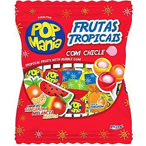 Pirulito Pop Mania 600G Frutas Tropic | 50 Unidades