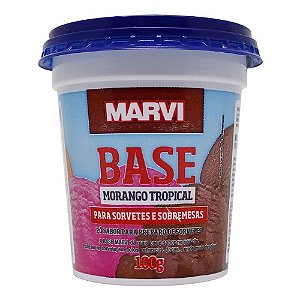 Base para Sorvete Marvi 100G Morango Tropical
