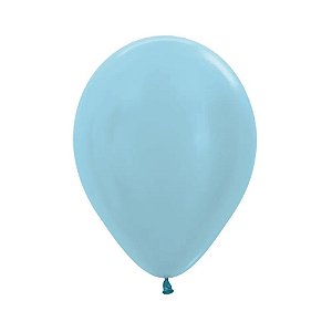 Balão Latex 5 Polegadas Satin Azul | 50 Unidades