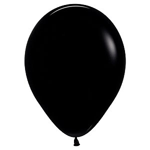 Balão Latex 16 Polegadas Fashion Preto | 25 Unidades