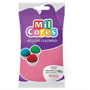Açúcar Colorido Rosa  80g - Mavalério