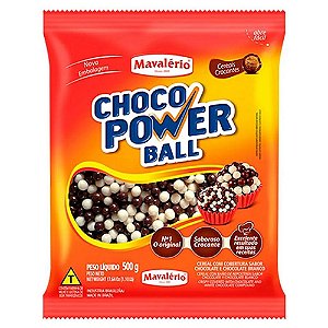 Cereal Chocolate Power Ball Mini ao Leite e Branco 500g - Mavalério