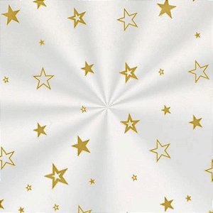 Saco Transparente 10X14 Estrela Ouro | 50 Unidades