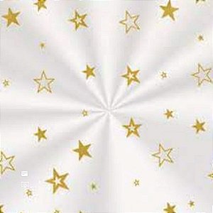 Saco Transparente 15X22 Estrela Ouro | 50 Unidades