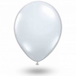 Balão 7 Liso Branco Polar | 50 Unidades