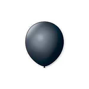Balão 7 Liso Preto Ebano | 50 Unidades