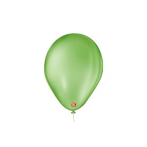 Balão 7 Liso Verde Maçã | 50 Unidades