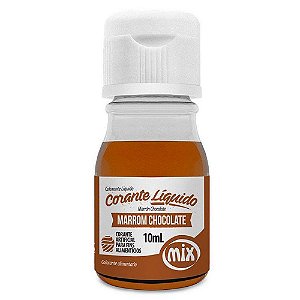 Corante Líquido Marrom Chocolate 10ml - Mix