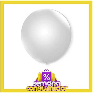 Balão 9 Liso Branco Polar | 50 Unidades