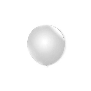 Balão 9 Liso Branco Polar | 50 Unidades