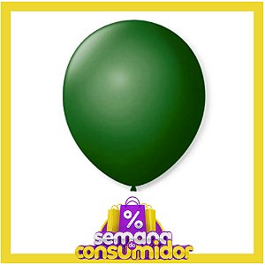 Balão 9 Liso Verde Folha | 50 Unidades