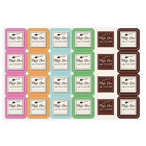 Cartela Adesiva de Páscoa Chocolatier Meio Ovo 48un - Cromus