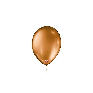 Balão 9 Metálico Cobre | 25 Unidades