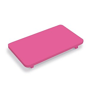 Bandejinha Retangular Pink com Elevação -17X9,5X1,6cm