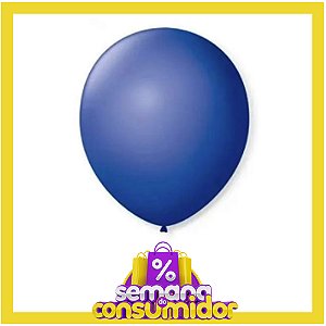 Balão 9 Liso Azul Cobalto | 50 Unidades