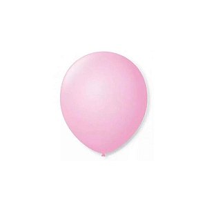 Balão 7 Liso Rosa Baby | 50 Unidades