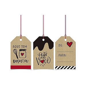 Tags De/ Para Kraft Doçura 5X8 12un - Cromus