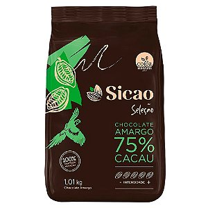 Chocolate Sicao Gotas Amargo 75% 1,01kg Seleção