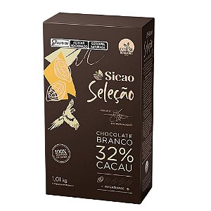 Chocolate Seleção em Gotas Branco 32% 1,01kg - Sicao