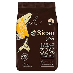 Chocolate Sicao Gotas Branco 32% 1,01kg