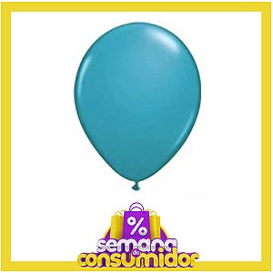 Balão 9 Liso Azul Turquesa | 50 Unidades