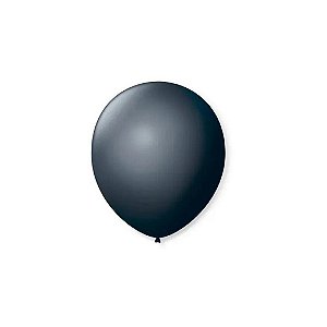 Balão 5 Liso Redondo Preto Ebano | 50 Unidades