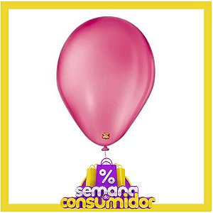 Balão 9 Liso Rosa Pink | 50 Unidades