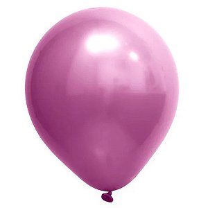 Balão Cromado 16 Rosa | 12 Unidades