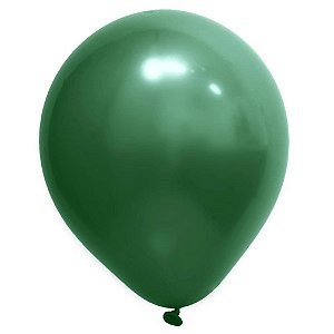 Balão Cromado 16 Verde | 12 Unidades