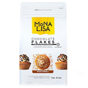 Chocolate Monalisa Flakes (Split) Ao Leite 1kg Small - Tamanho P