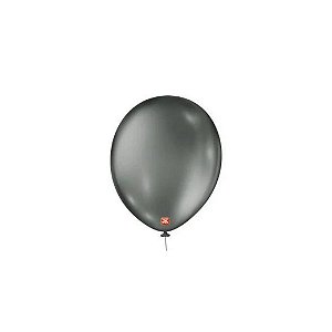 Balão 16 Metallic Chumbo 10Un