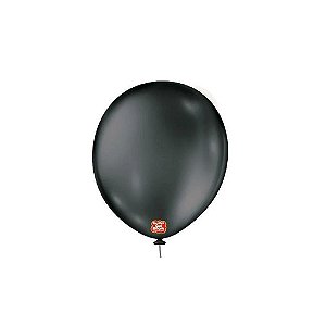 Balão 16 Metallic Preto 10Un