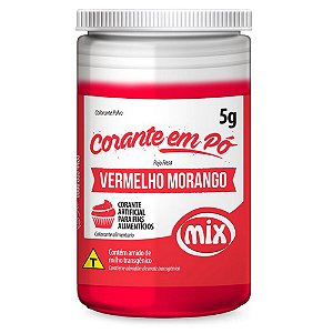 Corante Pó Vermelho Morango Mix 5G