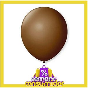 Balão 9 Liso Café Brasil | 50 Unidades