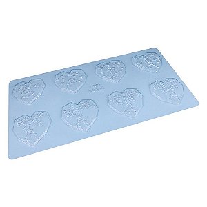 Forma Simples Coração Lapidado Tablete Flork 200G (10440) - Tamanho G - Bwb