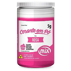 Corante Pó Rosa Cereja 5g - Mix