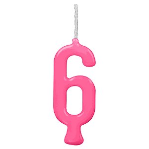 Vela Pink Número 6