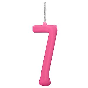 Vela Pink Número 7