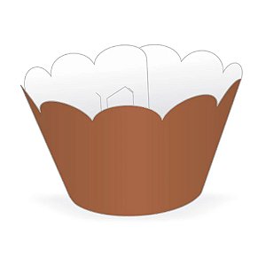 Saia Cupcake Marrom 12un - Nc Toys