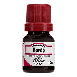 Corante Líquido Vermelho Bordô 10ml - Arcolor