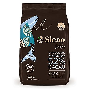 Chocolate Sicao Seleção Amargo 52% 1,01kg - em Gotas