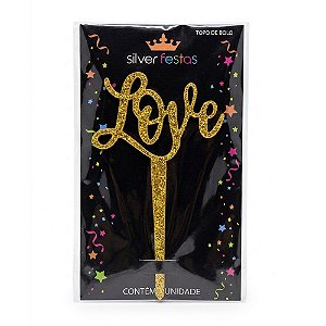 Mini Topo Love Dourado - Silver