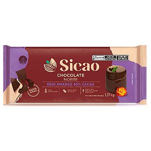 Chocolate Sicao Barra 1,01kg Meio Amargo