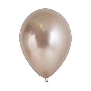 Balão Latex 11 Polegadas Reflex Champanhe | 50 Unidades